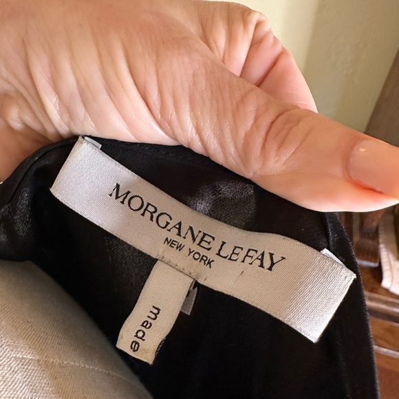 Morgane Le Fay black silk chiffon sleeveless dress w/beautiful draping Size XS - Picture 6 of 8